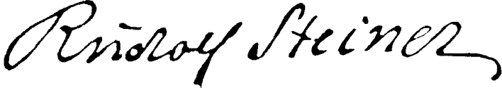 Факсимиле подписи Рудольфа Штейнера